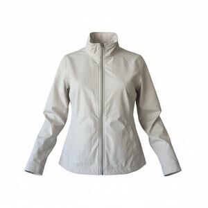 Lady Hagen Women's Khaki Hydro Dri Full Zip Waterproof Golf Jacket - Size Medium